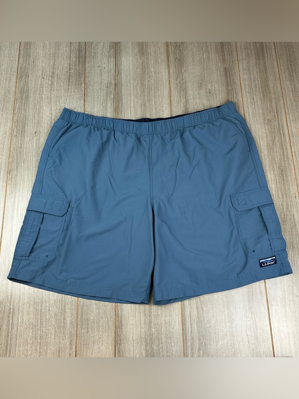 LL Bean Mens 3XL Sport Shorts 10” w/ SUPPLEX Fabric Swim Trunks Teal Blue